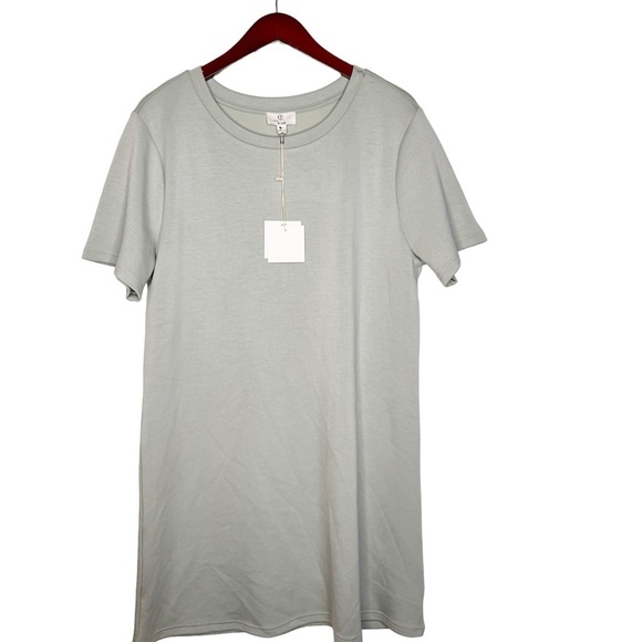 P. Cill Dresses & Skirts - P. CILL NWT Short Sleeve Scuba Dress Size XL in Sage Green
